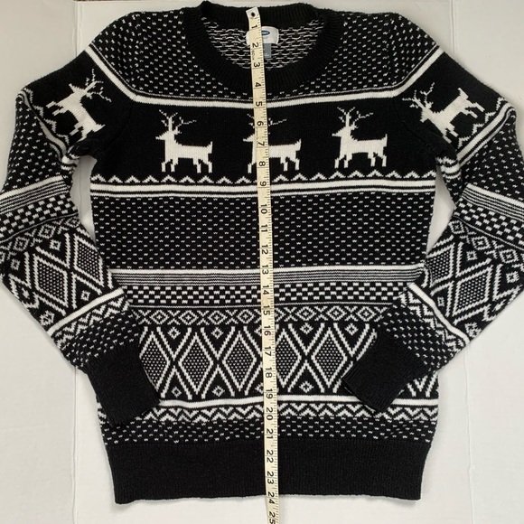 Old Navy fair isle deer print sweater size M EUC - Picture 6 of 6
